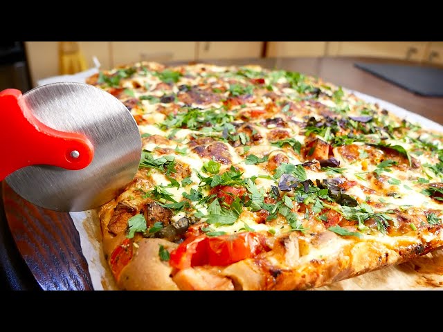 Домашняя пицца без дрожжей и заморочек! Быстрая пицца за 30 минут в духовке