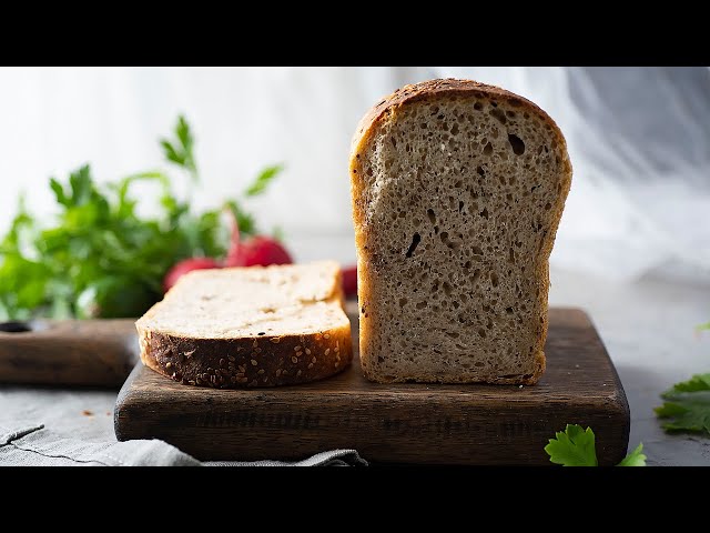 Пшеничный польский хлеб на ржаной закваске в духовке