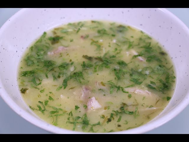 Грузинская Чихиртма густой, очень вкусный суп из курятины и яиц