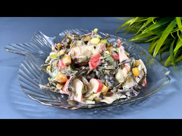 Праздничная салат с морской капустой и крабовыми палочками  от Мелодия вкуса