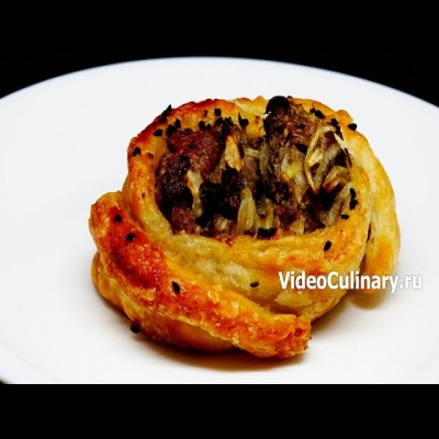 Слоёная самса розочка