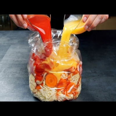 ТАКОГО ЕЩЁ НЕ ВИДЕЛ! Залил, потрусил и съел! Ленивый Ужин В ПАКЕТЕ вкуснее, чем на банкете!!!