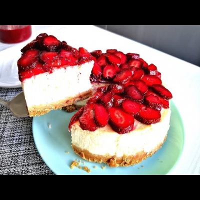 Творожный чизкейк с клубникой: самый простой пошаговый рецепт