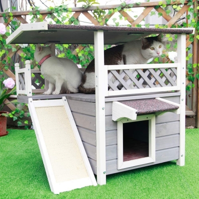 Надежный домик для кошки на улице