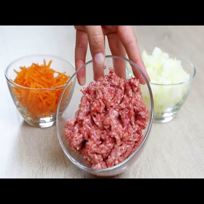 Немного фарша и 5 минут! Вкуснее любых пирожков! Готовлю каждый день и просят ещё
