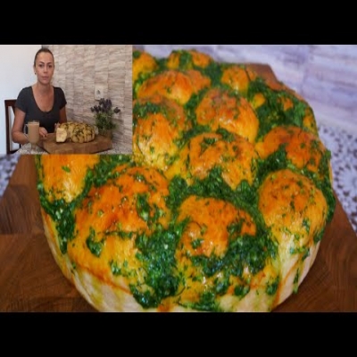 Пампушки с чесноком и зеленью к борщу или супу. Вкусная домашняя выпечка