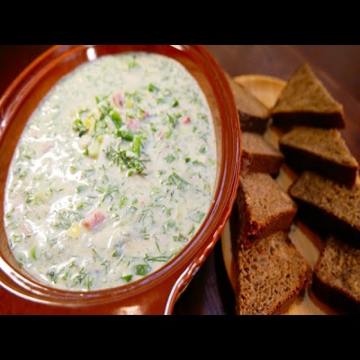 Окрошка мясная на кефире по особому рецепту! Всегда готовлю только самую большую кастрюлю!