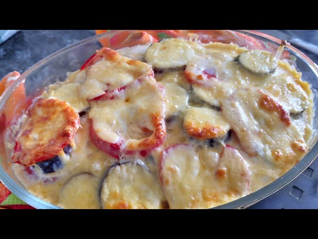 Баклажаны с куриным филе, помидором и сыром! Гениально и очень вкусно!