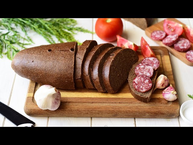 Заварной ржаной хлеб на закваске. Печем вкусный и полезный домашний черный хлеб!