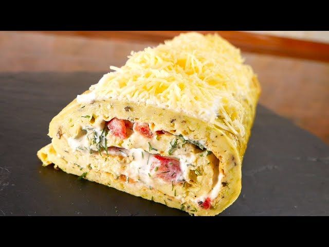 Кабачковый рулет с плавленым сыром. Вкусная закуска из кабачка на Праздничный стол рецепт