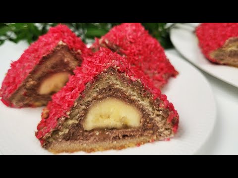 Очень простой тортик без выпечки из печенья - просто тает во рту!