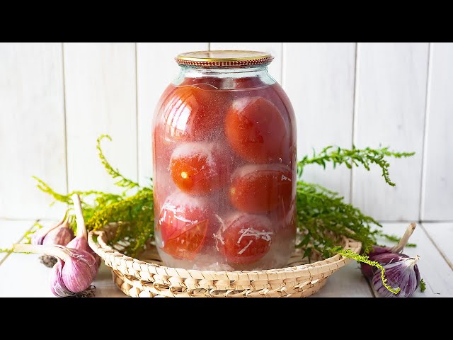 Заготавливаю пикантные маринованные помидоры с чесноком на зиму