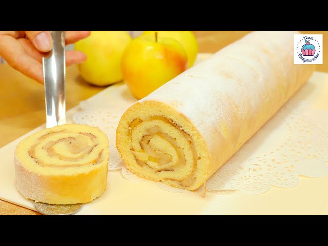Фантастический яблочный рулет, проще простого!
