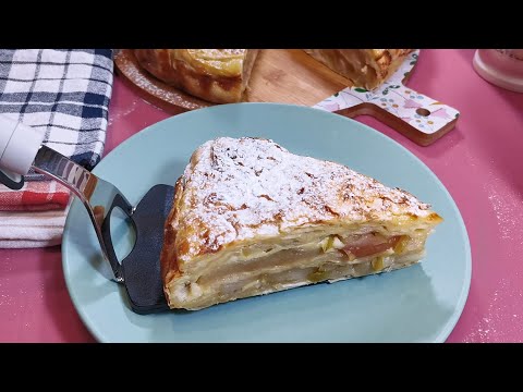 Пирог из лаваша с яблоками