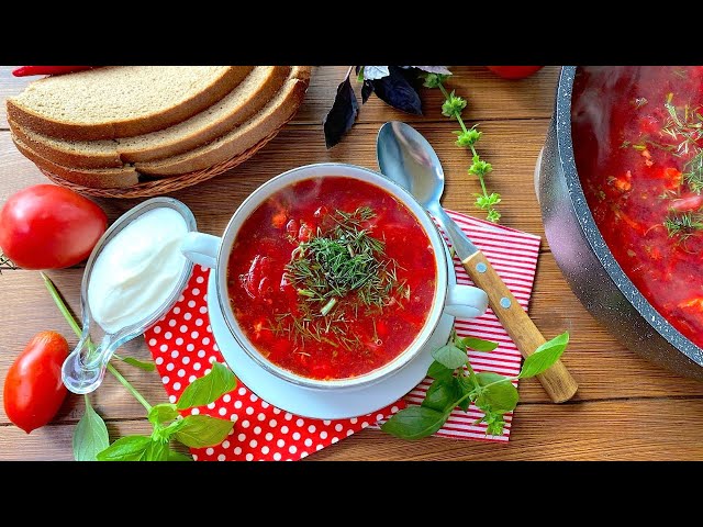 Борщ с квашеной и свежей капустой 