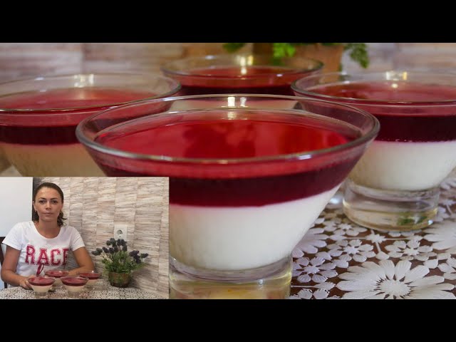 Панна котта. Вкусный десерт с вишневым домашним желе. Приготовить сможет каждый!