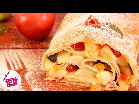 Минутная вкуснота за 10 минут! Этот рецепт меня покорил! Очень быстрый яблочный штрудель