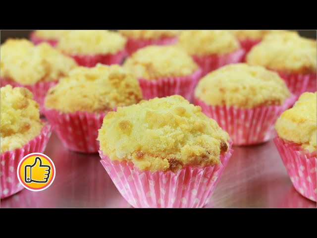 Вкусные кексы маффины с яблоками и крошкой 