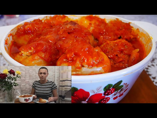 Фаршированный перец в духовке. Рецепт от свекрови! Быстрый рецепт. Ужин на скорую руку