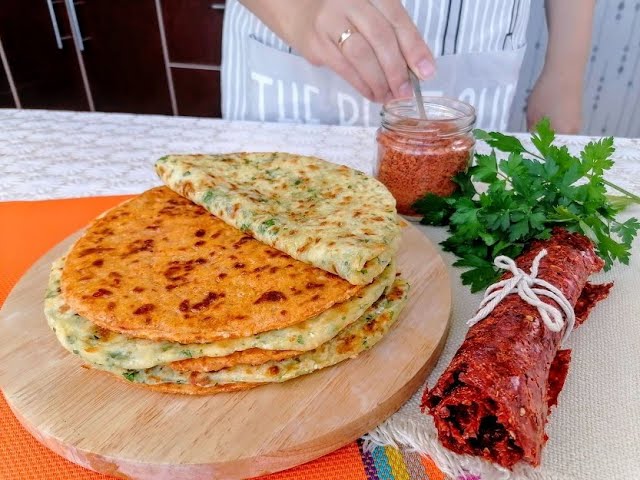 Есть картошка - готовим лепешки! Картофельные лепешки с аджикой и зеленью