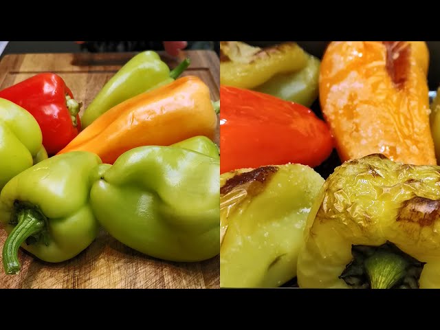 Закуска из перца. Муж готовит 
