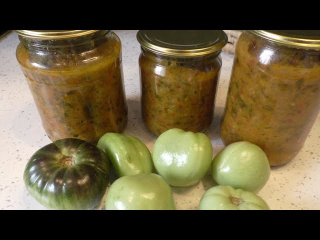 Самая вкусная овощная закуска! Икра из зеленых помидоров! Сколько не сделаю всегда мало