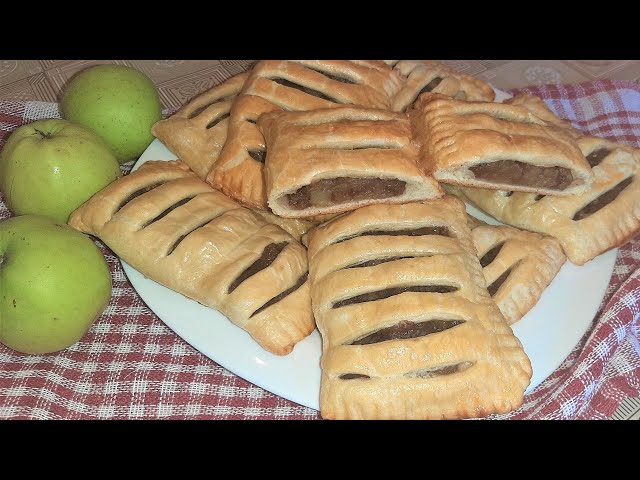 Слойки с яблоками и корицей из готового слоёного теста! Простой рецепт к чаю