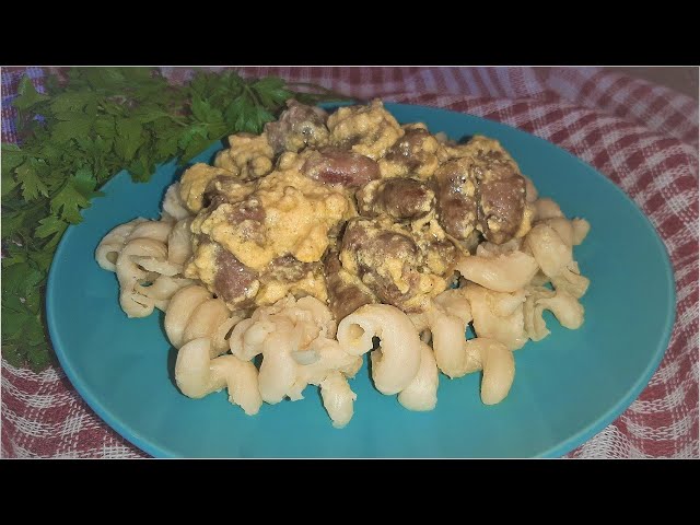 Куриные сердечки в горчично-сырном соусе. Отличное простое блюдо для обеда или ужина