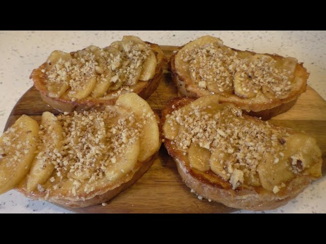 Готовлю из обычного батоны и яблок! Вкуснота на завтрак за считанные минуты