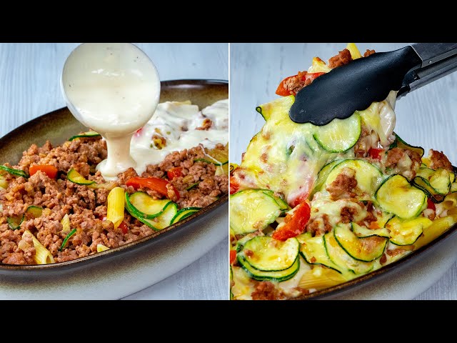 Когда нет времени готовлю без вкусную пасту с мясным фаршем под сливочным соусом