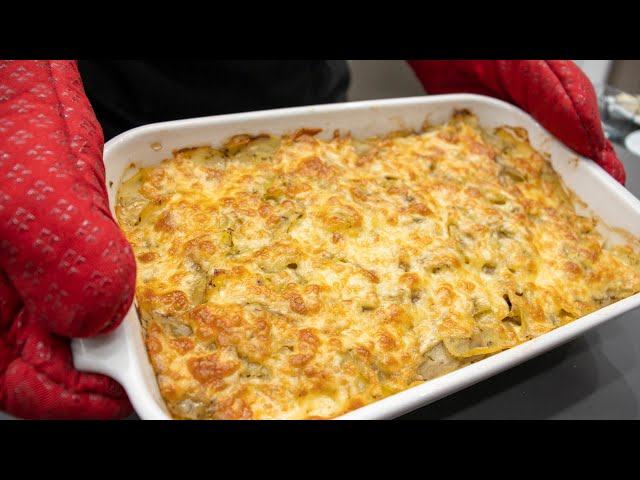 Картофель с копчёной грудинкой, запечённый в духовке очень простой и вкусный ужин
