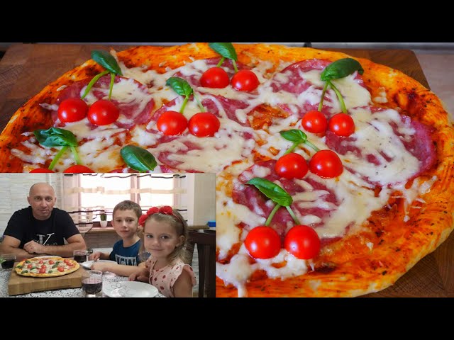 Домашняя пицца в духовке. Вкусная пицца с колбасой своими руками. Просто и вкусно 