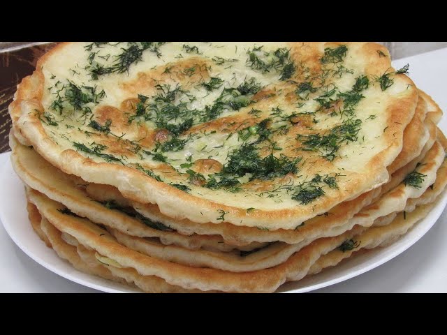 Готовлю из руками! Чесночные лепёшки как пампушки! Этот рецепт лепешек на сковороде вкуснее хлеба