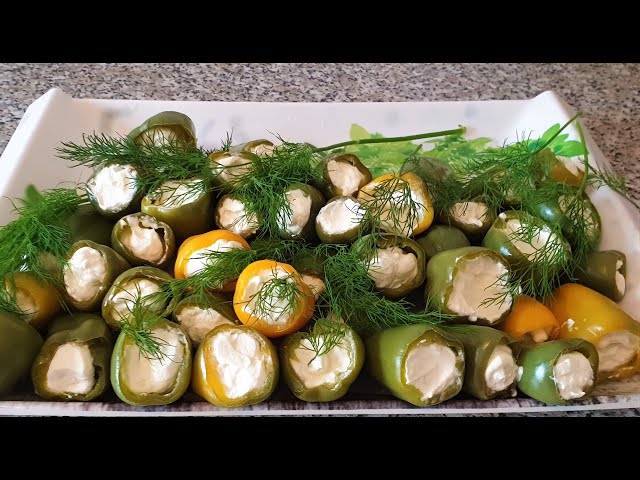 Мини перчики в маринаде с начинкой