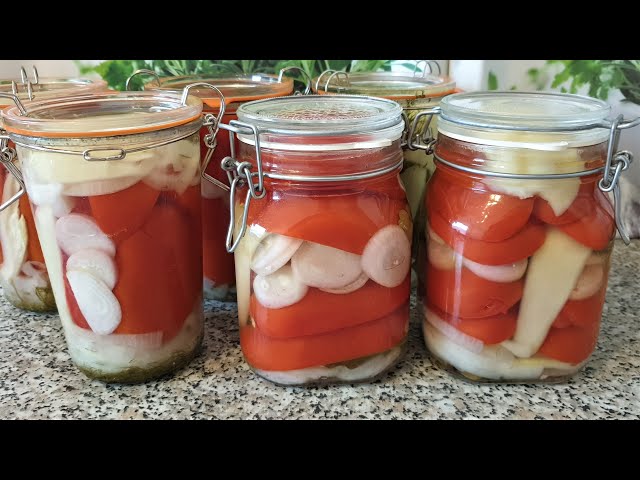 Помидоры с луком! Рецепт из моей молодости