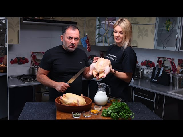 Запекаем курицу со сливочным соусом в духовке 