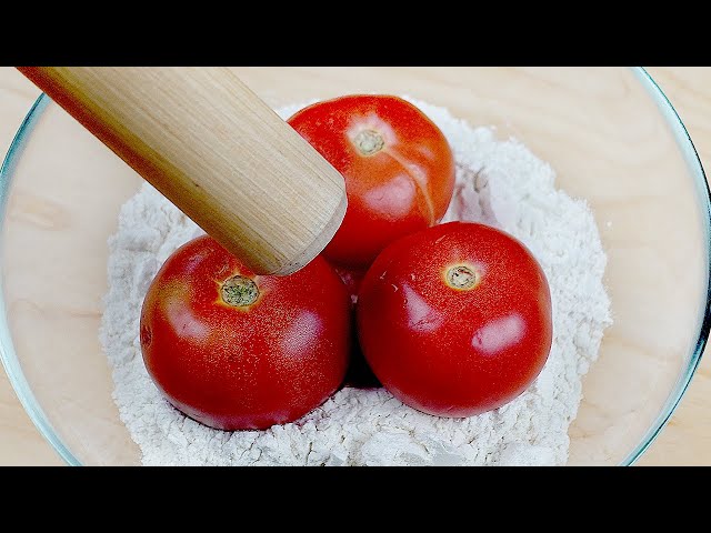 Смешайте помидоры с мукой и получите потрясающий результат! Вы будете в восторге
