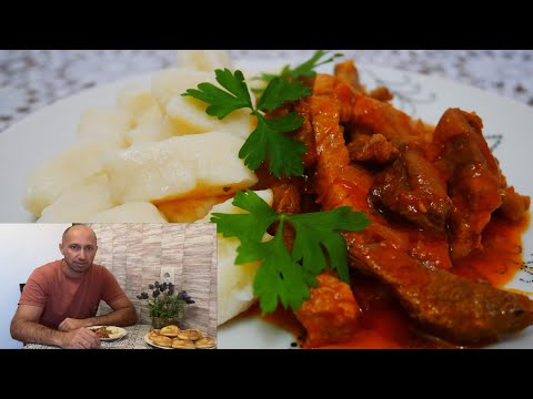 Ужин на всю семью. Картофельные клецки с мясной подливой
