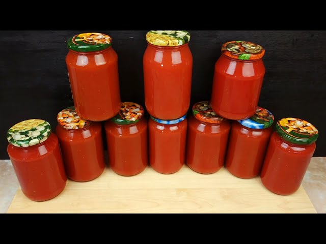 Томатный сок на зиму 100% натуральный, вкуснейший! Без стерилизации и сахара. Рецепт проверен годами