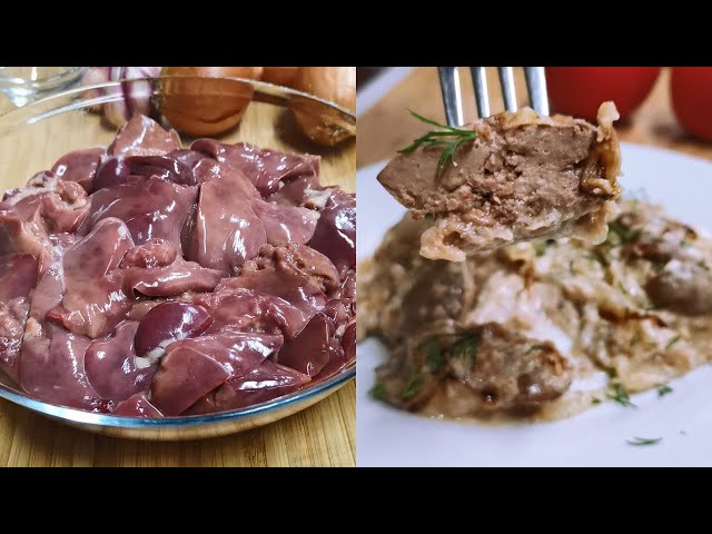 Куриная печень в сметане