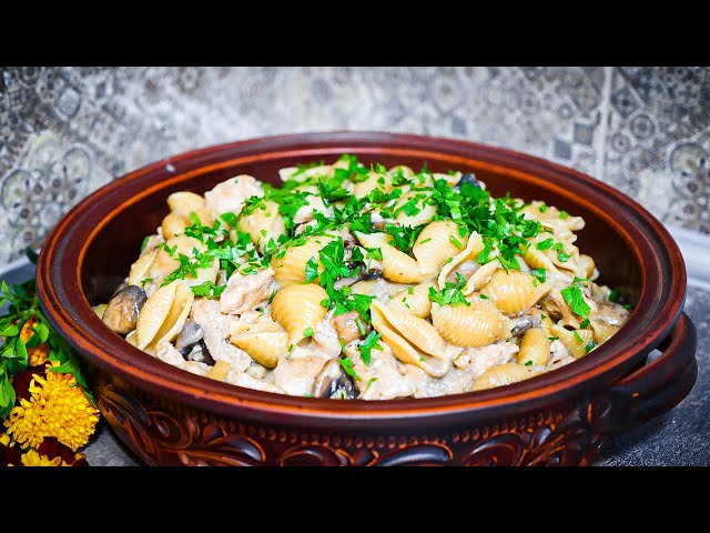 Макароны с курицей теперь готовлю только так! Самый вкусный, быстрый и простой обед или ужин