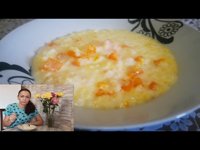 Каша из тыквы с рисом и пшеном на молоке. Тыквенная каша