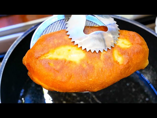 Эти тесто и начинка вас удивят! Жареные пирожки без дрожжей с мясом и творогом