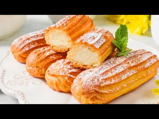 Эклеры в домашних условиях на растительном масле! Крем для эклеров