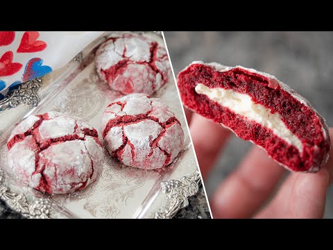 Это невероятно вкусно! Мраморное печенье Красный бархат с начинкой крем-чиз 