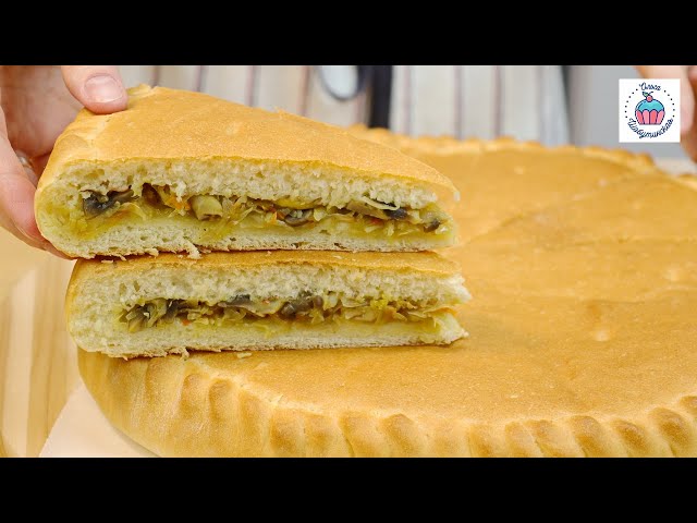 Пирог с капустой и грибами. Постный рецепт 