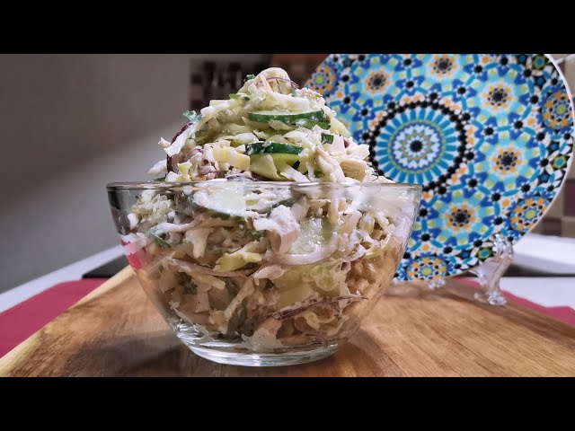 Салат с курицей и капустой 