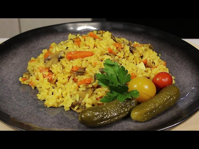 Очень люблю в пост! Постный плов с грибами. Легко и вкусно. Постный обед или ужин. Пост. Веганское б