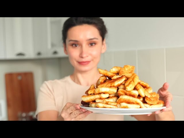 1 стакан кефира и 20 минут - пышные вергуни готовы! Бюджетная вкусная выпечка на сковороде