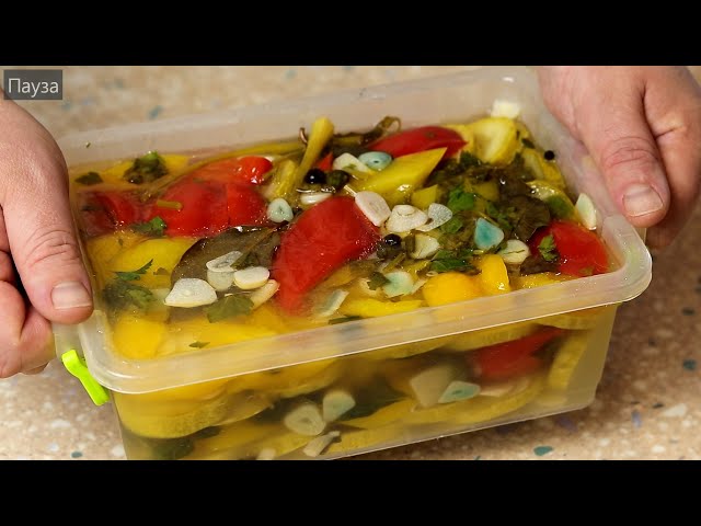 Эти кабачки разлетаются на ура! Шикарный рецепт из кабачков! Очень вкусные маринованные кабачки